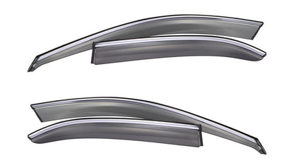 SE 09-14 Acura TSX JDM Window Visors w/ Brackets & chrome trims