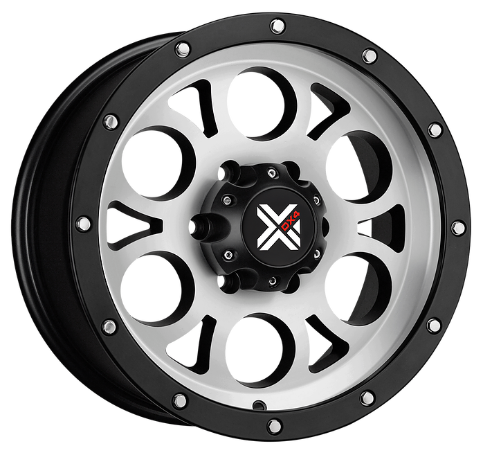 DX4 15x8 Type TUFF 5x127 matte black machined 4x4 off road wheels