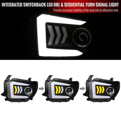 2014-2021 Tundra Pro Headlights With Led bar Sequential Arrow signals