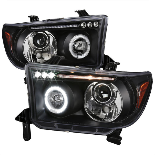 Spec-D 2007-13 Tundra 8-17 Sequential Projector Headlights Black