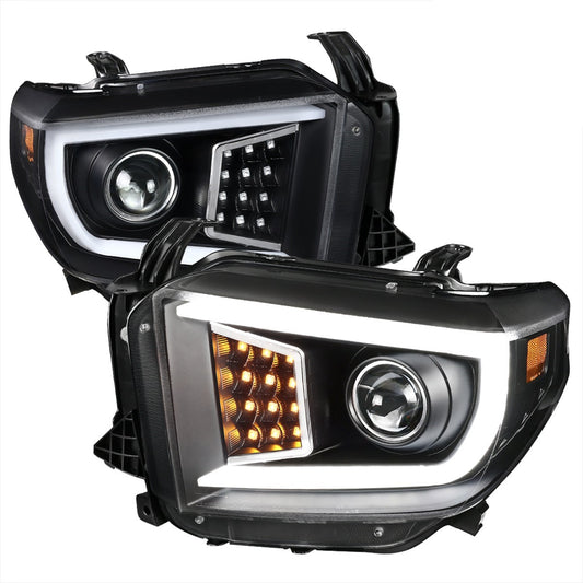 Spec-D 2014-2021 Tundra Projector Headlights Sequential LED Signal Black