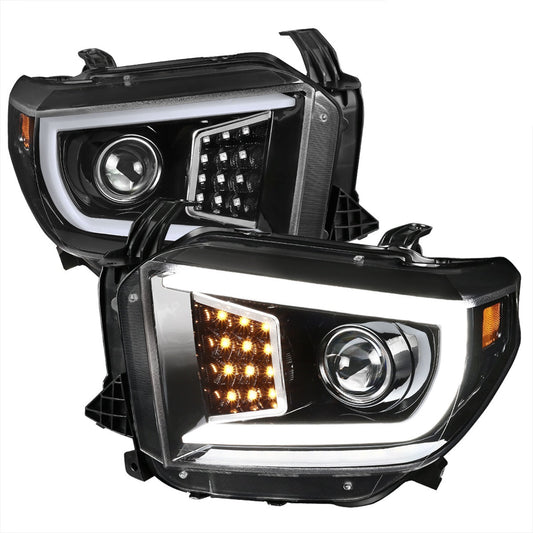 Spec-D 2014-2021 Tundra Projector Headlights LED Sequential Arrow Black