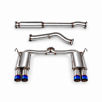Tsudo 3" Catback Exhaust 2015–2021 Subaru WRX/STI Sedan – Quad Burnt Tips