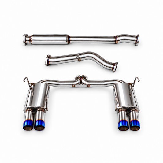 Tsudo 3" Catback Exhaust 2015–2021 Subaru WRX/STI Sedan – Quad Burnt Tips