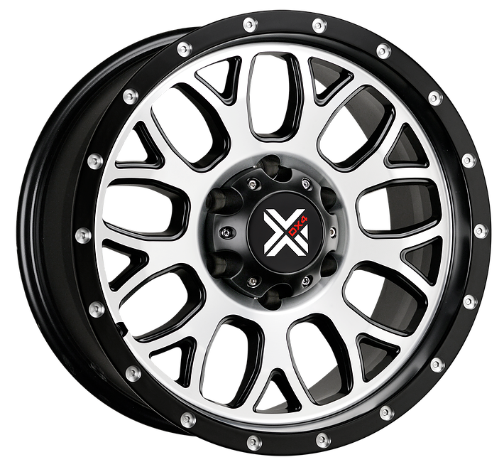 DX4 15x8 GEAR 5x5 5x127 matte machined black wheels