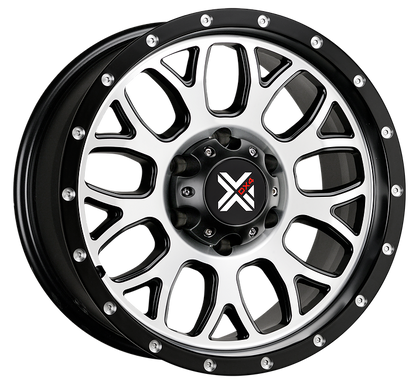 DX4 15x8 GEAR 5x5 5x127 matte machined black wheels