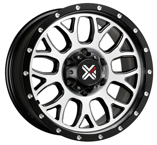 DX4 15x8 GEAR 5x5 5x127 matte machined black wheels