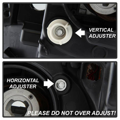 PRO-YD-TTU14-DRL-BK Toyota Tundra 14-21 LED Bar DRL Projector Headlight Black adjuster for adjustments