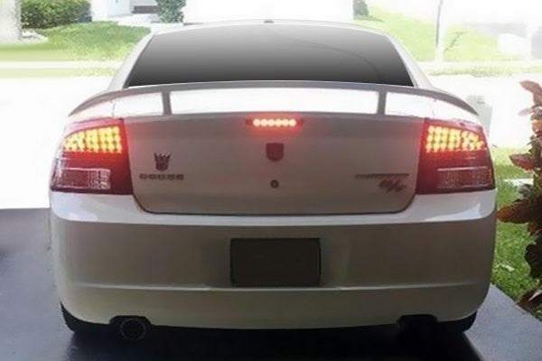 installed Dodge Charger LED tail lights black