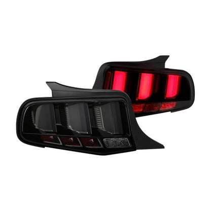 Spyder Ford 10-12 Mustang LED bar seq tail lights smoke ALT-YD-FM10-LED-SM display