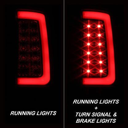 Spyder Sierra 2500HD V2 LED bar tail lights smoke