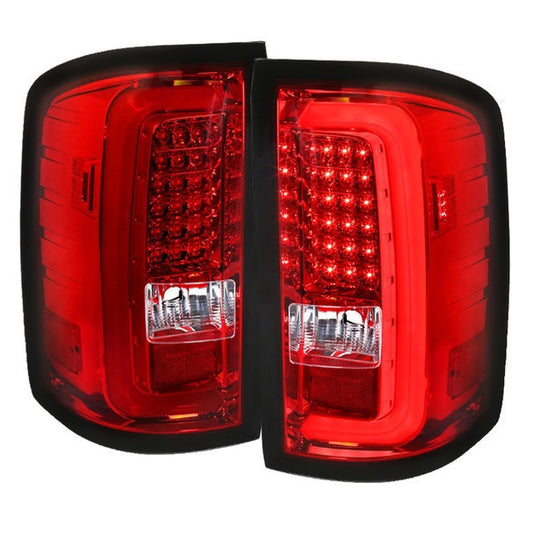 Spec-D 14-16 Gmc Sierra Led Tail Lights - Red (LT-SIE14RLED-TM)