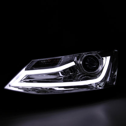 LED bar DRL projector headlight for Jetta Mk6