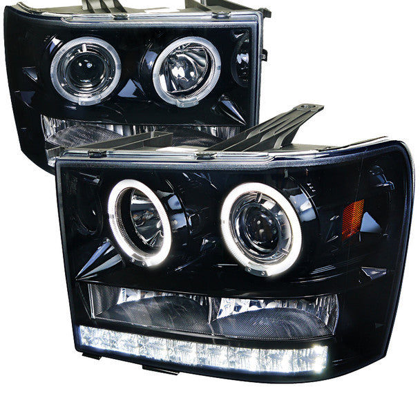 Spec-D 07-13 Gmc Sierra Projector Headlights Black Smoke (2LHP-SIE07G-TM)