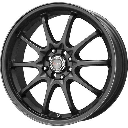 Drag Wheels Dr-9 17X7 5X100 5X114.3 Flat Black Full Rims