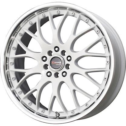 Drag Wheels Dr-19 17X7.5 5X100 5X114.3 White Polished Lip Rims