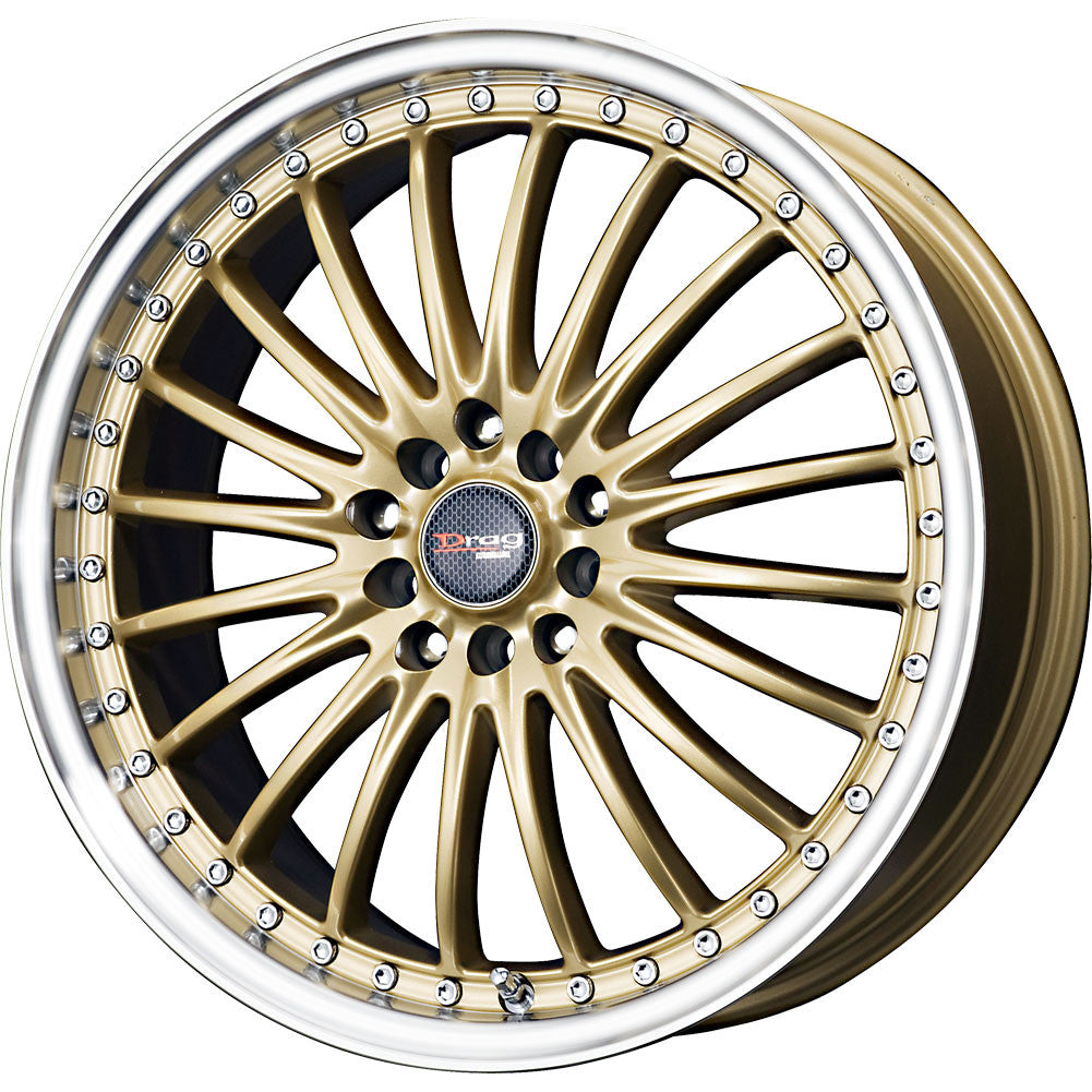 Drag Wheels Dr-36 18X7.5 5X100 5X114.3 Gold Rims