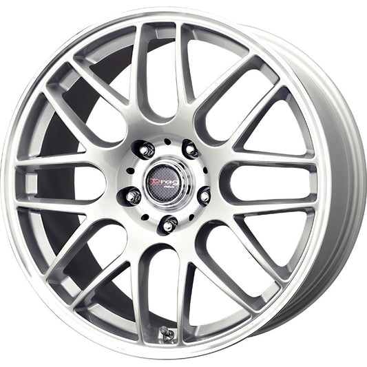 Drag Wheels Dr-37 20X8.5 5X120 +20 Offset Silver Full Mesh Rims