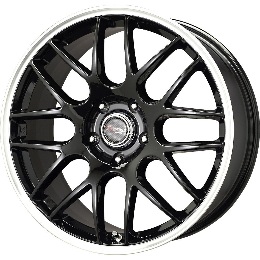 Drag Wheels Dr-37 15X7 5X112 Mach Black Lip Rims