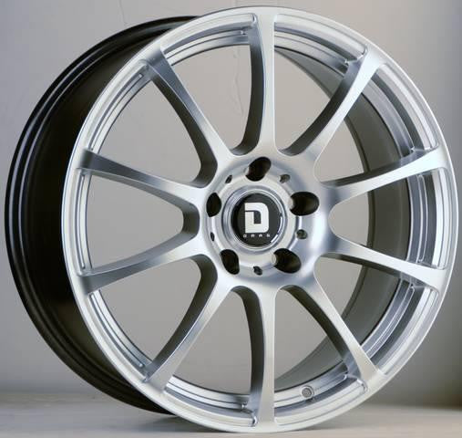 Drag Wheels Dr-49 18X9 5X120 Hyper Silver 10-Spoke Rims