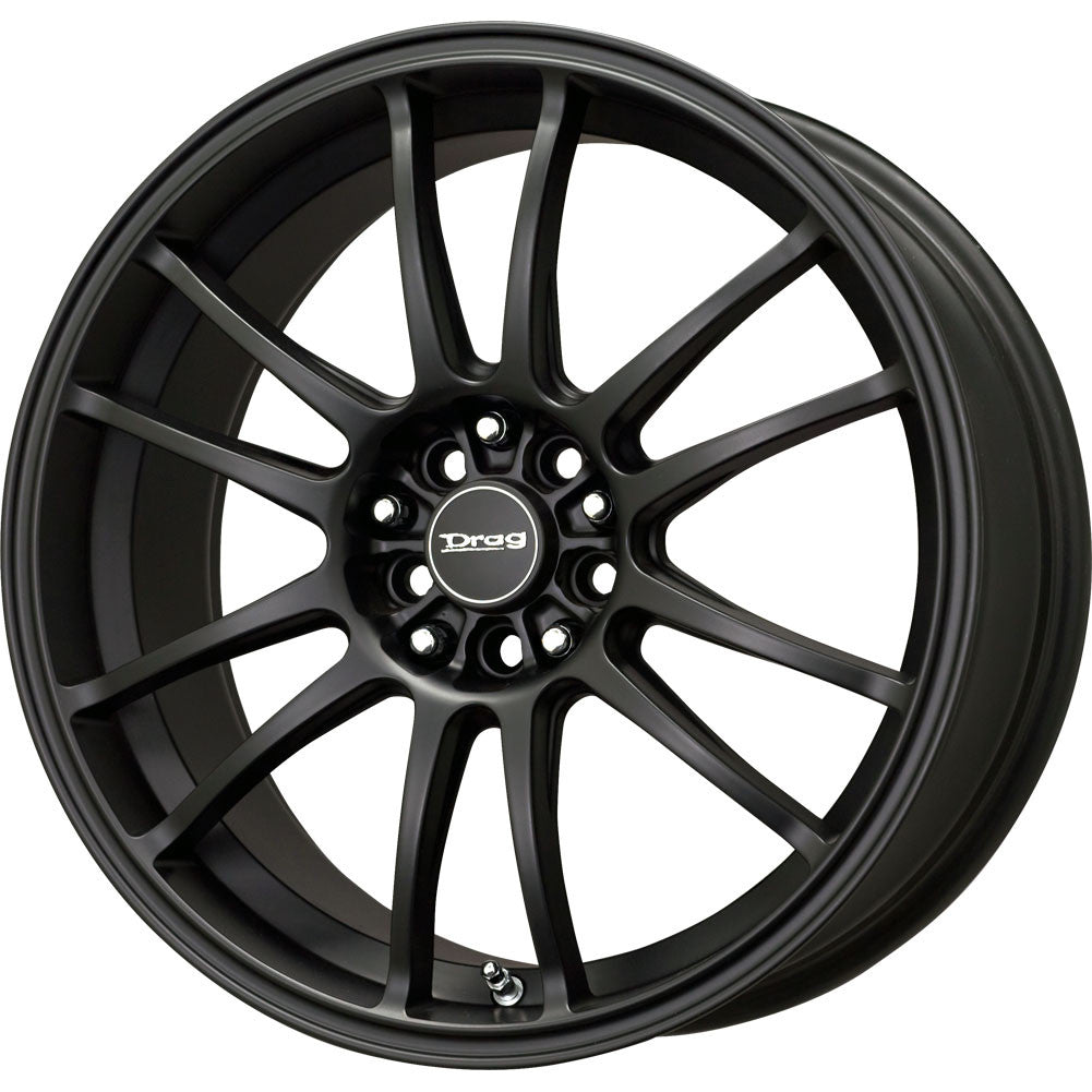 Drag Wheels Dr-38 17X9 5X100 5X114.3 Et28 Flat Black Rims