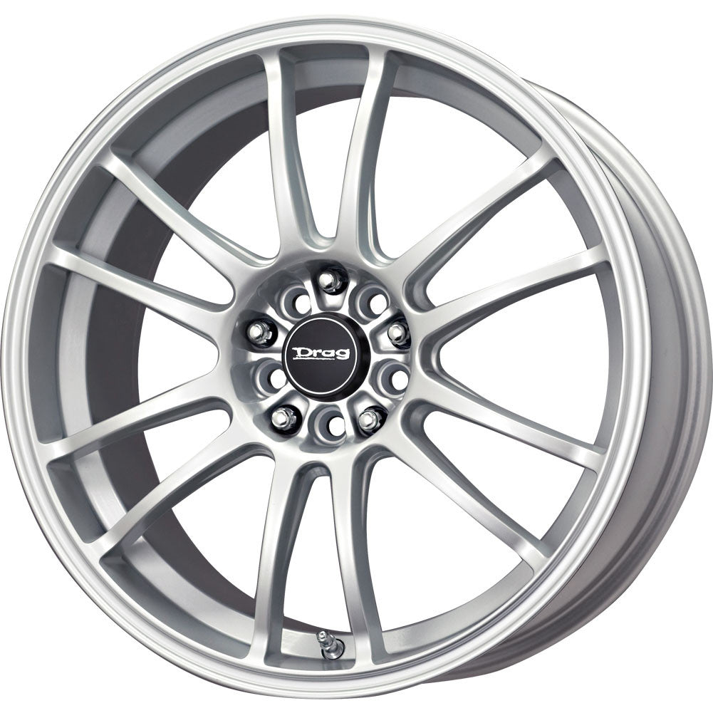 Drag Wheels Dr-38 17X7 5X100 5X114.3 Silver Rims