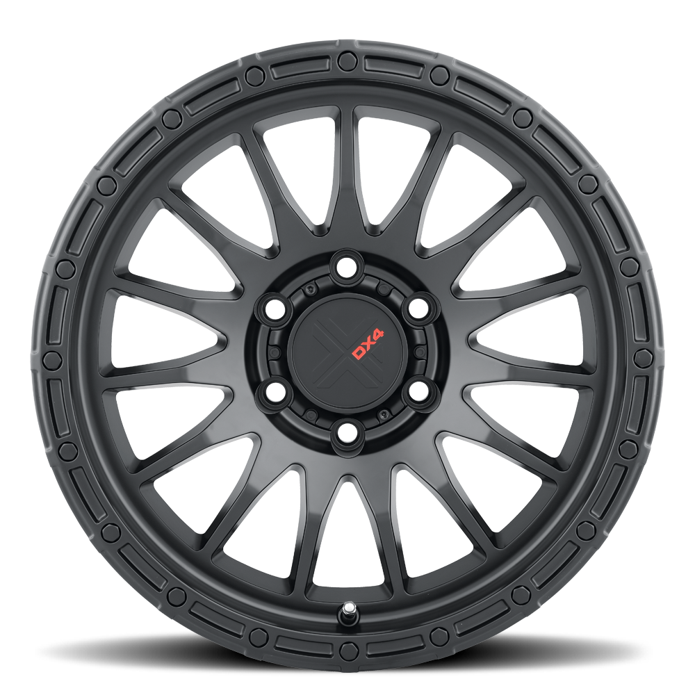 DX4 Caper 17x8.5 wheels GMC Sierra 1500 Flat Black 4x4 rims