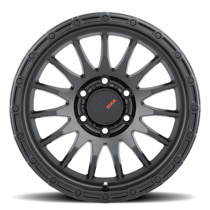 DX4 Caper 18X9 wheels GMC Sierra 1500 Flat Black 4x4 rims