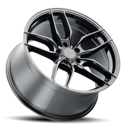 drag dr 80 wheels 18x8 5x120 et40 gloss black rims Side View Wheel