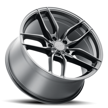 drag dr 80 wheels 18x8 5x114 3 et40 flat black rims Side View Wheel