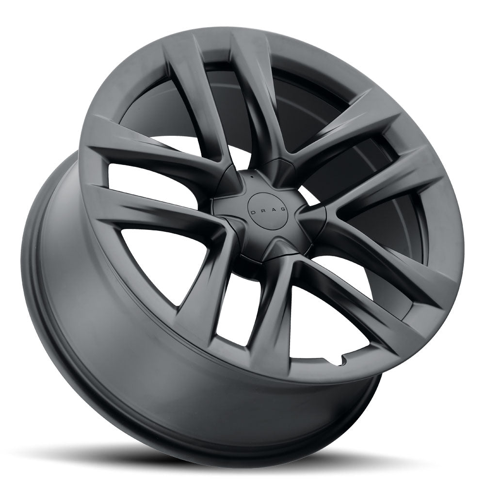 drag dr 86 wheels 19x8 5 5x114 3 5x120 et30 flat black rims Side View Wheel