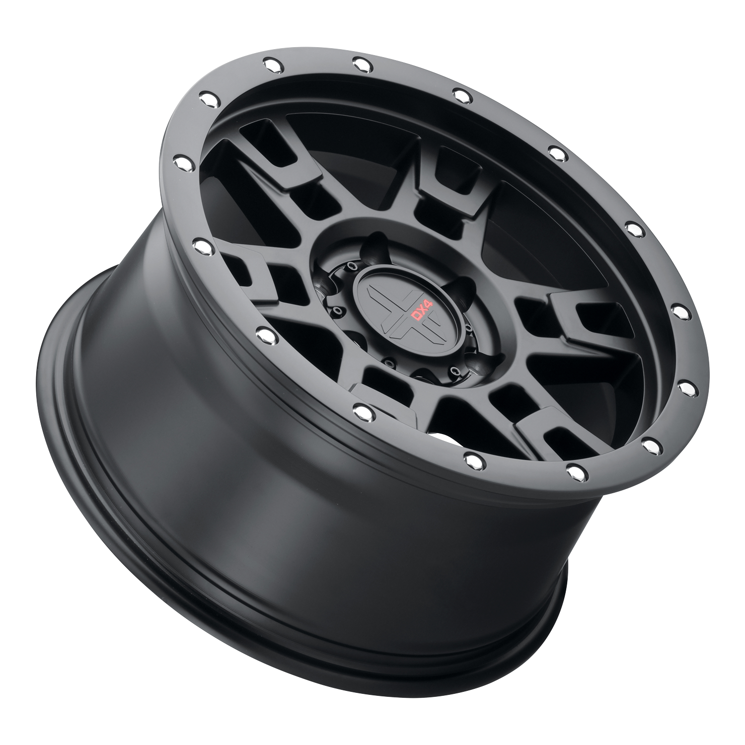 DX4 Terrain 16X8 wheels GMC Sierra 1500 Flat Black 4x4 rims