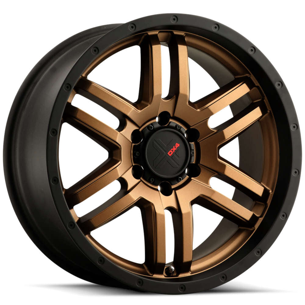 DX4 Dyno 20X9 wheels 6x135 Frozen Bronze Blk Lip ET10