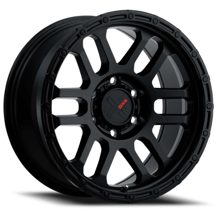 DX4 Flare 17X8.5 wheels 6x114.3 Flat Black Full Painted ET0