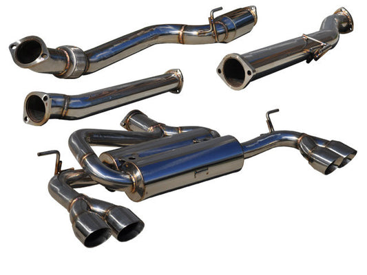 Tsudo 09-14 Genesis 2.0T 2dr 3" Downpipe + Quad-Tip SE catback exhaust