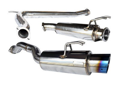 Tsudo 06-10 K20 Civic Si Sedan 70mm S2 Burnt Tip Catback Exhaust v2 (20-9364-A)