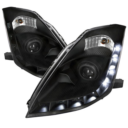 Spec-D 06-09 Nissan 350Z Projector Black Headlights