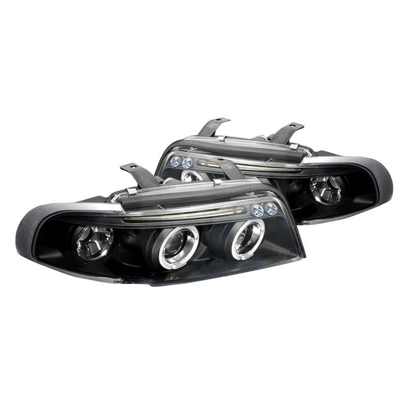 junyan Spec-D 96-99 Audi A4 S4 Halo Projector HeadLights -Black