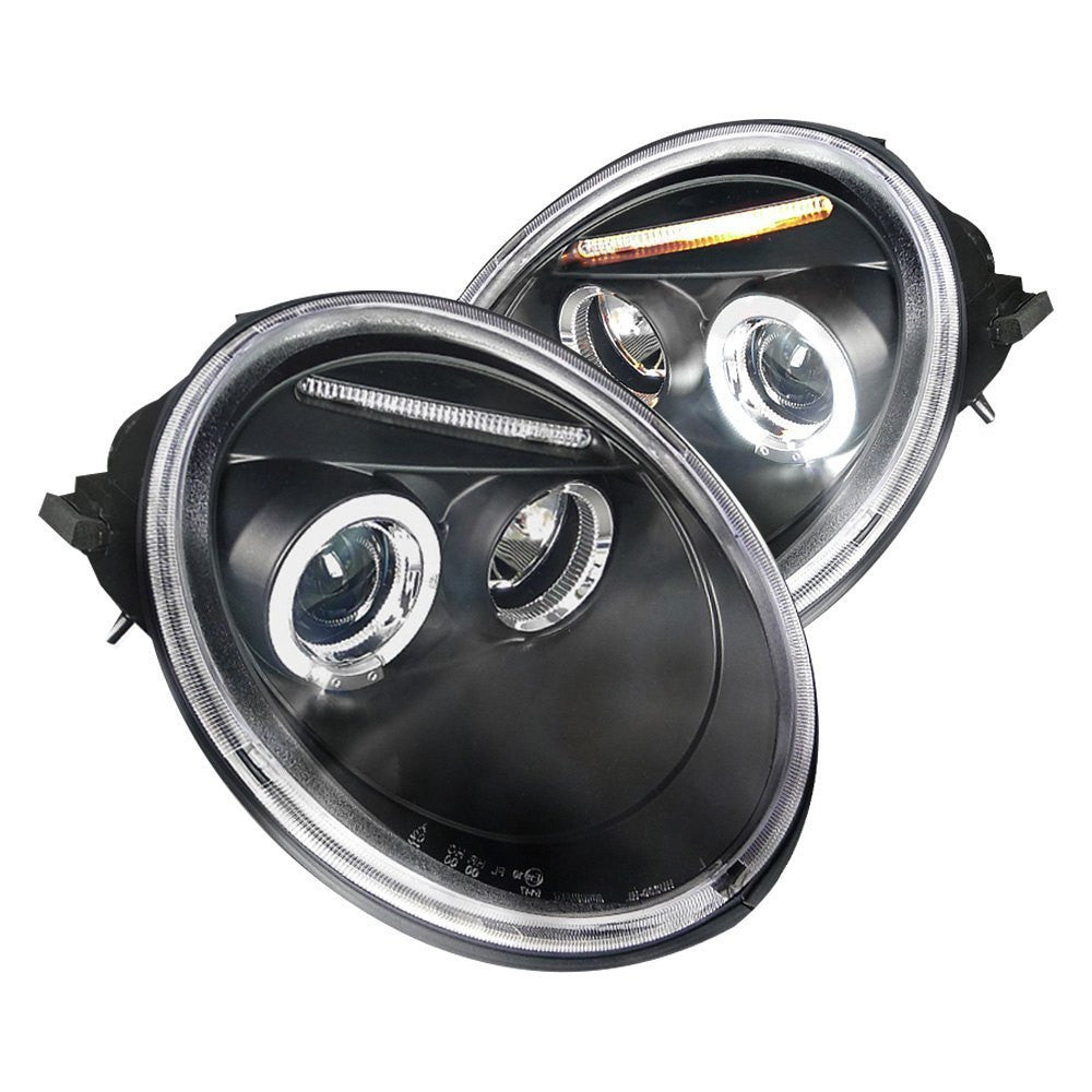 junyan Spec-D 98-05 VW Beetle Halo Projector HeadLights -Black