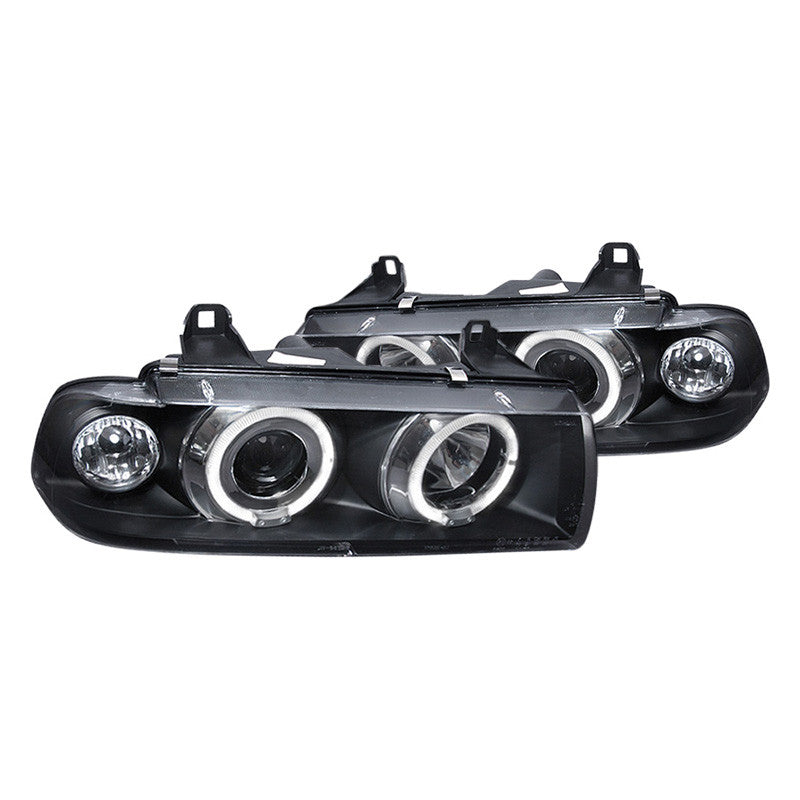 junyan Spec-D 92-98 Bmw E36 2Dr Black Projector Headlights lhp-e3621pcjm-tm