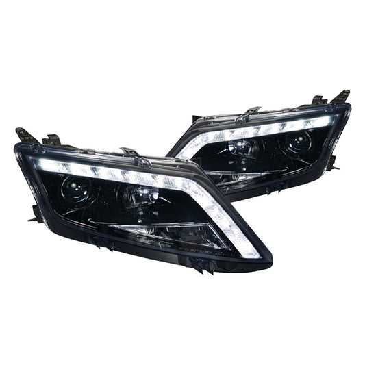 junyan Spec-D 10-12 Ford Fusion Projector Gloss Black W Smoke Lens Headlights lhp-fus10g-tm