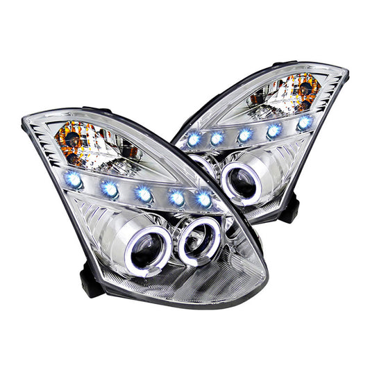 junyan Spec-D 03-07 Infiniti G35 2D Projector Chrome W Oe Hid Headlights lhp-g35032-tm