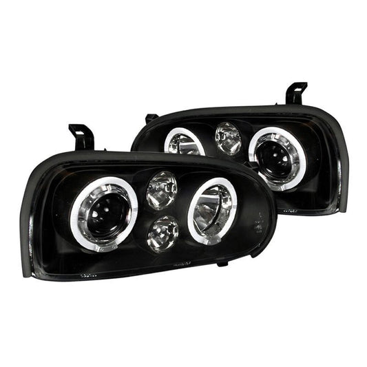 junyan Spec-D 93-98 Vw Golf Projector Black Dual Halo Headlights