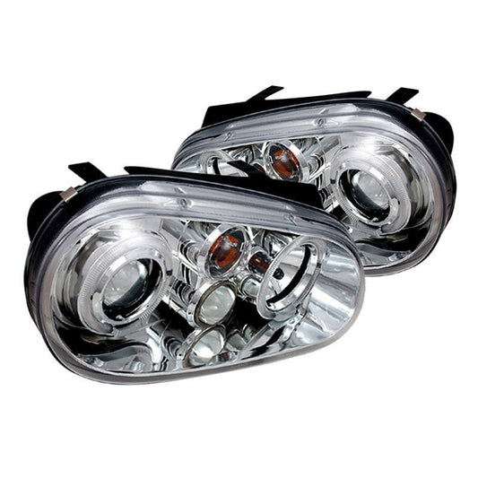 junyan Spec-D 99-05 VW Golf Halo Projector HeadLights -Chrome