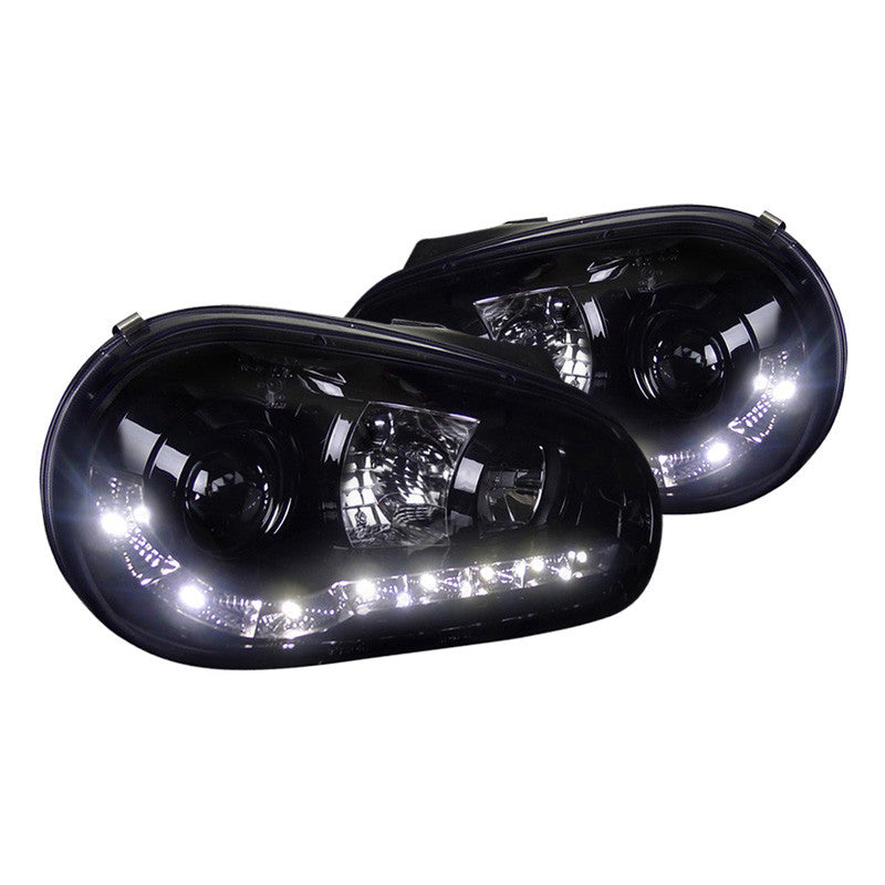 junyan Spec-D 99-05 Vw Golf R8 Style Proj. Gloss Blk W Smk Lens Headlights lhp-glf99g-8-tm