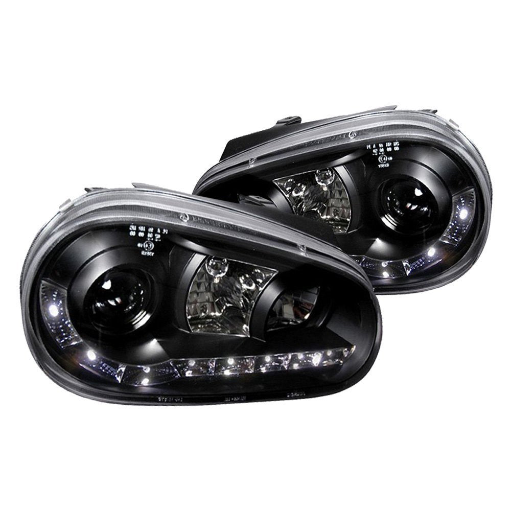 junyan Spec-D 99-05 VW Golf R8 Halo Projector HeadLights -Black