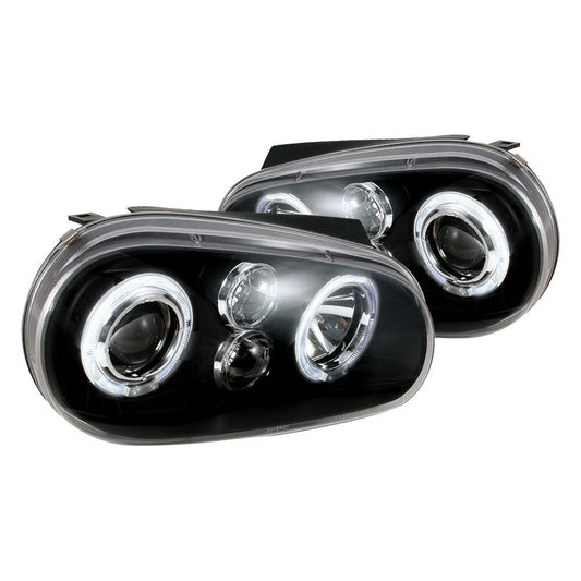 junyan Spec-D 99-05 VW Golf Halo Projector HeadLights -Black