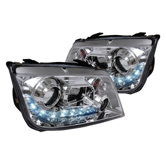 junyan Spec-D 99-05 VW Jetta R8 Halo Projector HeadLights -Chrome