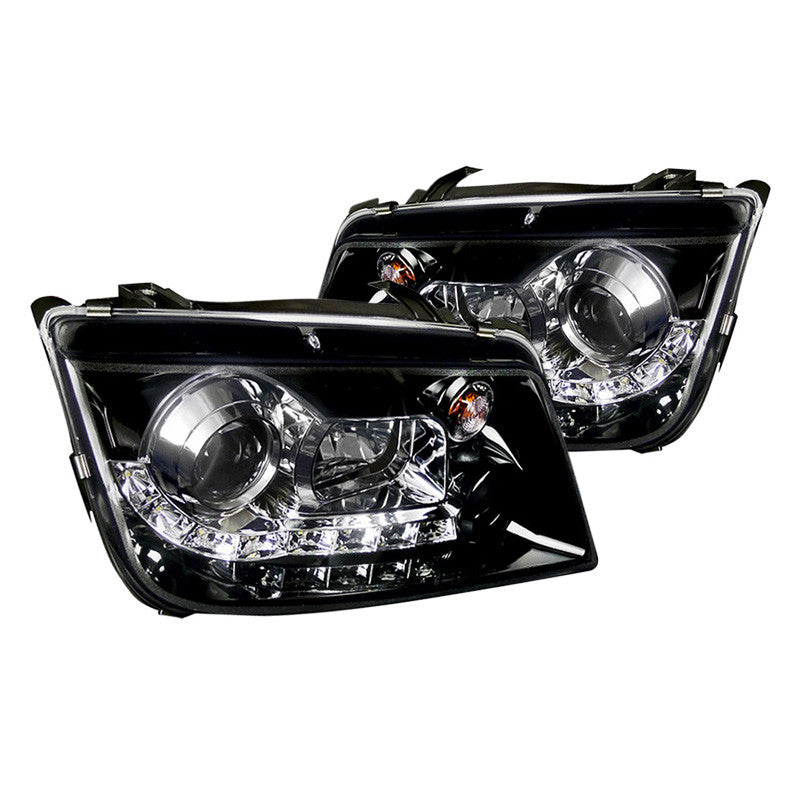 junyan Spec-D 99-05 Vw Jetta 4 R8 Style Proj. Gloss Blk W Smk Lens Headlights lhp-jet99g-8-tm