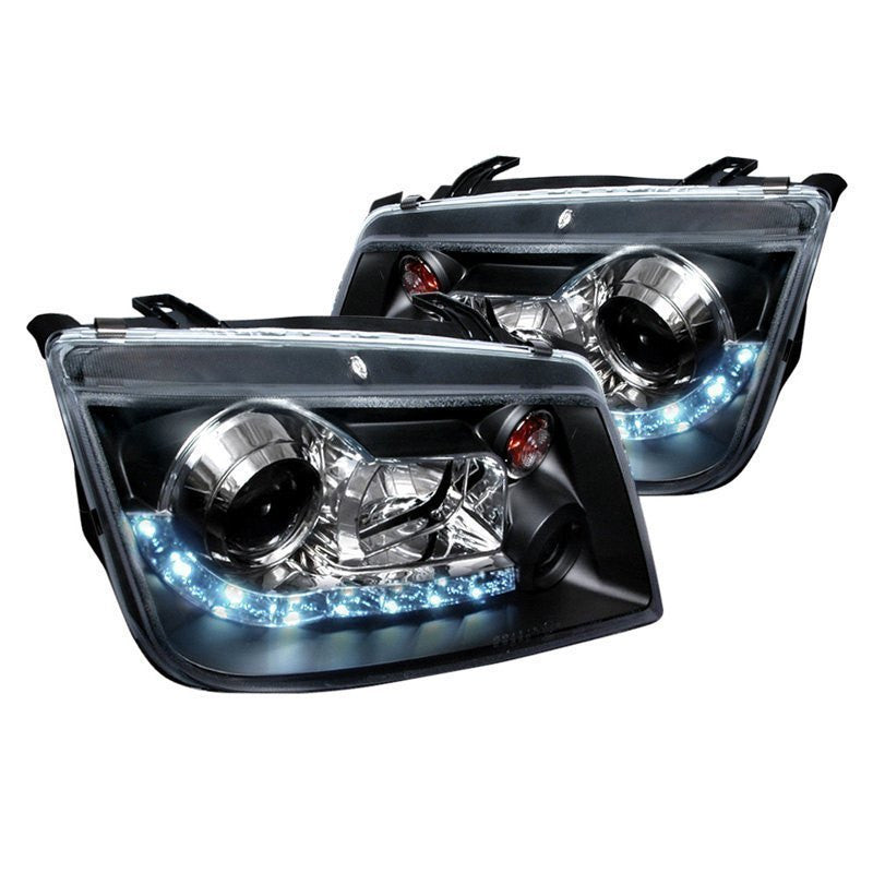 junyan Spec-D 99-05 VW Jetta R8 Halo Projector HeadLights -Black